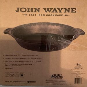 John Wayne cast iron pie plate
